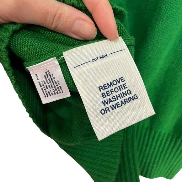 Gap Green Crewneck Long Sleeve Knit Pullover Sweater L - Picture 7 of 8